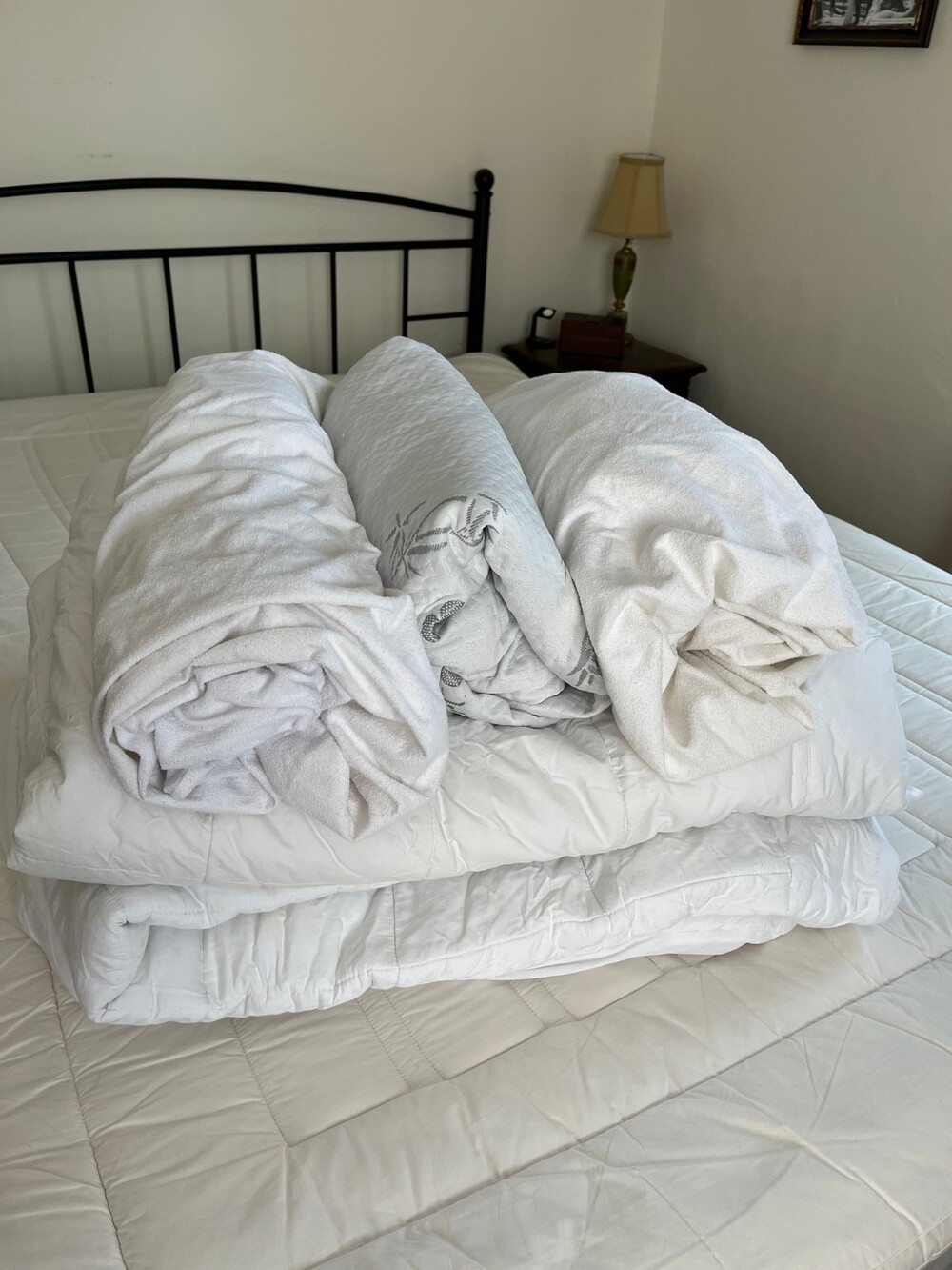 Queen Mattress Protector Topper Lot 5pc Waterproof Bamboo Terry Cloth Cotton